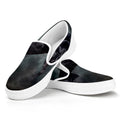 Black Stallion Horse Print White Slip On Sneakers