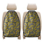 Black Striped Banana Pattern Print Car Seat Organizers