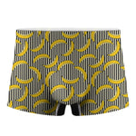 Black Striped Banana Pattern Print Men's Boxer Briefs