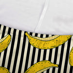 Black Striped Banana Pattern Print Sofa Cover