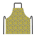 Black Striped Daffodil Pattern Print Apron