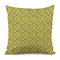 Black Striped Daffodil Pattern Print Pillow Cover