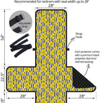 Black Striped Daffodil Pattern Print Recliner Protector