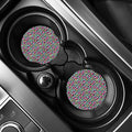 Black Striped Ice Cream Pattern Print Car Coasters