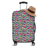 Black Striped Ice Cream Pattern Print Luggage Cover