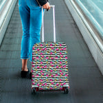 Black Striped Ice Cream Pattern Print Luggage Cover