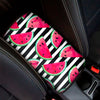 Black Striped Watermelon Pattern Print Car Center Console Cover