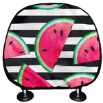 Black Striped Watermelon Pattern Print Car Headrest Covers
