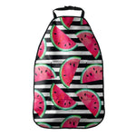 Black Striped Watermelon Pattern Print Car Seat Organizers