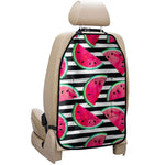 Black Striped Watermelon Pattern Print Car Seat Organizers