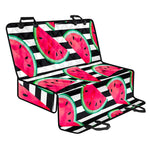 Black Striped Watermelon Pattern Print Pet Car Back Seat Cover