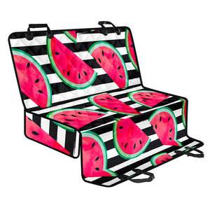 Black Striped Watermelon Pattern Print Pet Car Back Seat Cover