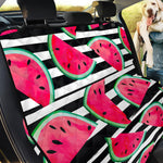 Black Striped Watermelon Pattern Print Pet Car Back Seat Cover