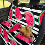 Black Striped Watermelon Pattern Print Pet Car Back Seat Cover