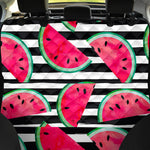 Black Striped Watermelon Pattern Print Pet Car Back Seat Cover