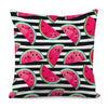 Black Striped Watermelon Pattern Print Pillow Cover