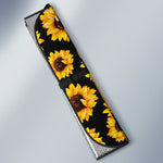 Black Sunflower Pattern Print Car Windshield Sun Shade