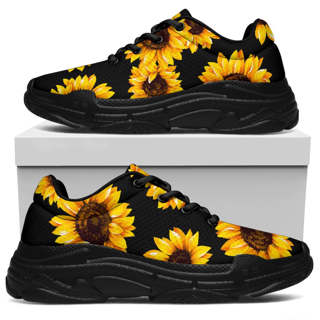 Black / Sunflower Yellow Floral Nike Air Force 1 Custom Sneaker