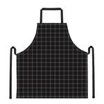 Black Tattersall Pattern Print Apron