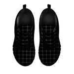 Black Tattersall Pattern Print Black Sneakers