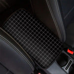 Black Tattersall Pattern Print Car Center Console Cover