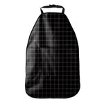 Black Tattersall Pattern Print Car Seat Organizers