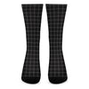 Black Tattersall Pattern Print Crew Socks