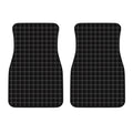 Black Tattersall Pattern Print Front Car Floor Mats