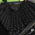 Black Tattersall Pattern Print Pet Car Back Seat Cover