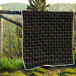 Black Tattersall Pattern Print Quilt