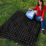 Black Tattersall Pattern Print Quilt