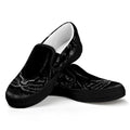 Black Tiger Portrait Print Black Slip On Sneakers