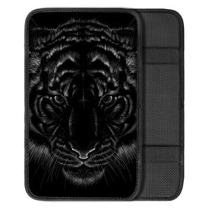 Black Tiger Portrait Print Car Center Console Cover