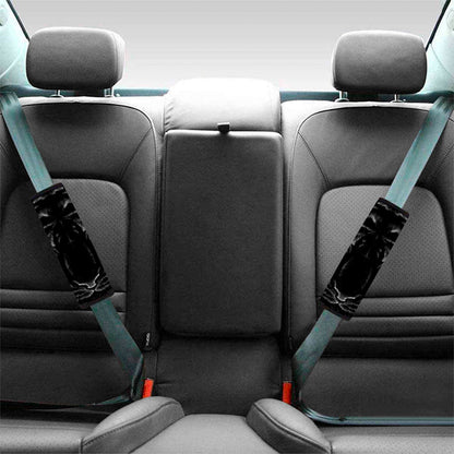 Black Tiger Portrait Print Car Seat Belt Covers