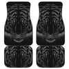 Black Tiger Portrait Print Front and Back Car Floor Mats