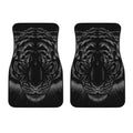 Black Tiger Portrait Print Front Car Floor Mats