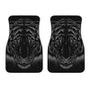 Black Tiger Portrait Print Front Car Floor Mats