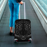 Black Tiger Portrait Print Luggage Cover
