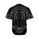 Black Tiger Portrait Print Men's Baseball Jersey