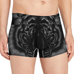 Black Tiger Portrait Print Men's Boxer Briefs