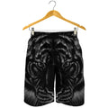 Black Tiger Portrait Print Men's Shorts