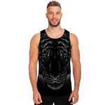 Black Tiger Portrait Print Men's Tank Top