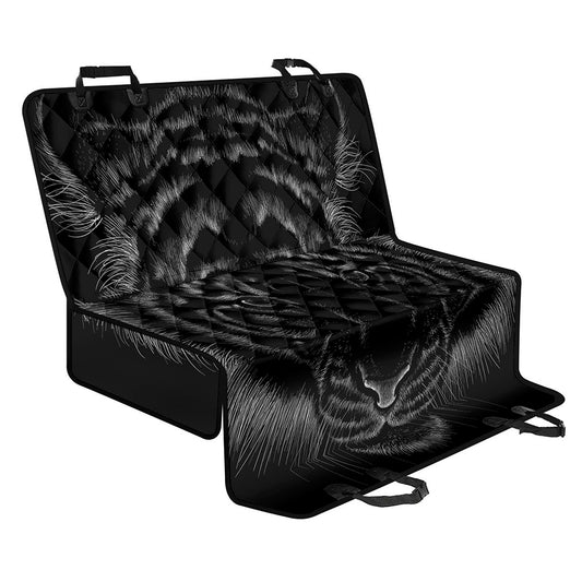 Black Tiger Portrait Print Pet Car Back Seat Cover