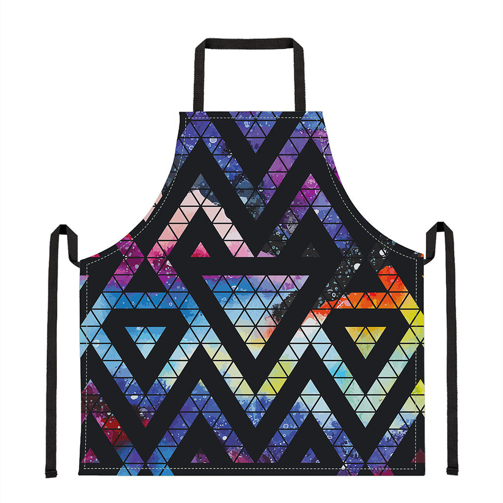 Black Triangle Galaxy Space Print Apron