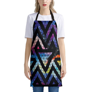 Black Triangle Galaxy Space Print Apron