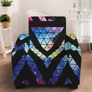 Black Triangle Galaxy Space Print Armchair Slipcover