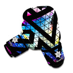 Black Triangle Galaxy Space Print Boxing Gloves