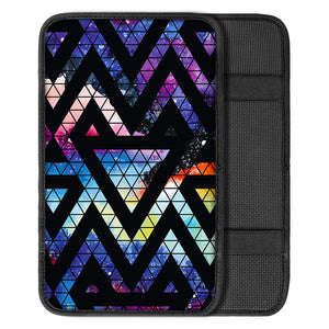 Black Triangle Galaxy Space Print Car Center Console Cover