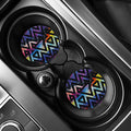 Black Triangle Galaxy Space Print Car Coasters