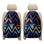 Black Triangle Galaxy Space Print Car Seat Organizers